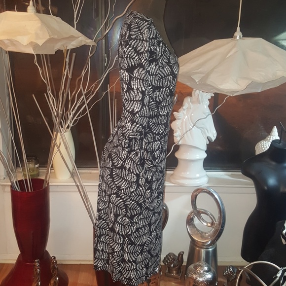 Daisy Fuentes wrap dress black & white sz sm - Picture 7 of 8